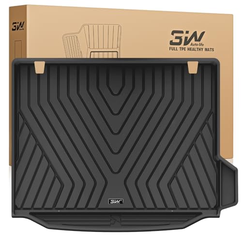 3W 2018-2024 BMW X3 Cargo Liner, All Weather TPE X3 Accessories Custom Fit for BMW 30i M40i M Car Mats (Only for car Without Spare tire) (Don't Fit 30