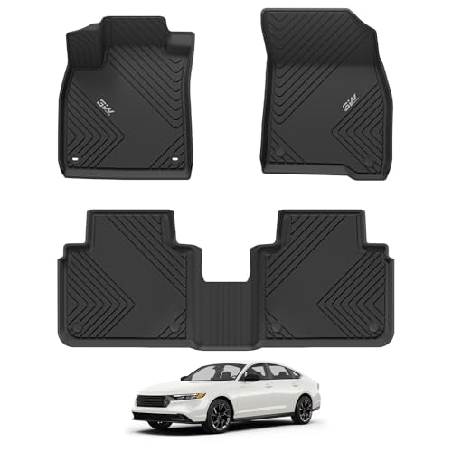 3W Floor Mats for Honda Accord 2023 2024 2025 Hatchback Coupe Sedan All Weather TPE Odorless Heavy Duty Custom Fit Harmless Car Floor Carpet Liner Fro