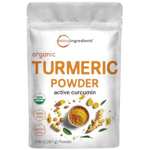 Organic Turmeric Powder, 5 Pounds | Rich in Active Curcumin | Pure Turmeric Supplement | Antioxidant Support for Joint & Immune Health | Non-GMO, Vega