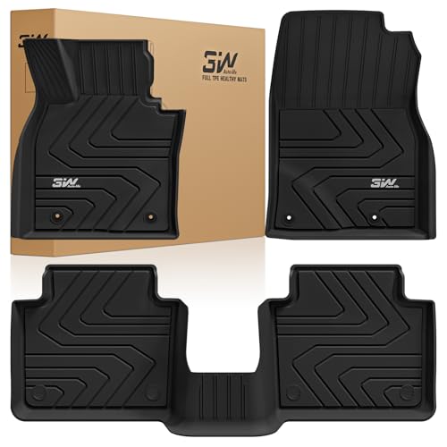 3W Floor Mats Fit Mazda CX-50 2023 2024 2025 (Not for Hybrid), TPE All Weather Liner 1st & 2nd Row CX 50 Accessories All Season Guard Odorless Anti-Sl