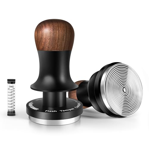 MHW-3BOMBER 54mm Espresso Coffee Tamper with 3 Spring Loaded Calibrated, Espresso Tamper 15-30lbs Espresso Hand Tamper with Sound Feedback, Suitable f
