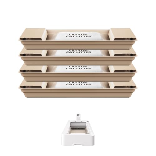 PETKIT Crystal Cat Litter with Tray, Suitable for Purobot Crystal Duo Self Cleaning Cat Litter Box, Dust-Free Mess-Free No Refilling, Odor Control, 4.