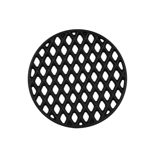 Monument Grills 12 Inch Round Diamond Porcelain Coated Cast Iron Cooking Grate, 7.3 Lbs