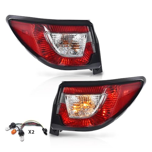 G-PLUS Tail Lights w-Bulbs Compatible with Chevy Traverse 2013 2014 2015 2016 2017 Driver & Passenger Side 84266020,Clear Lens Faros Traseros Luces Tr