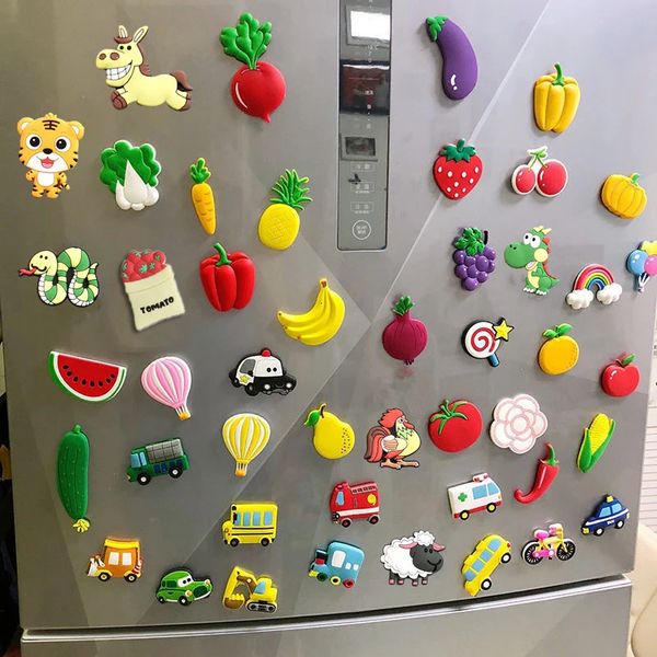 1 Set Cartoon Magnets for Refrigerator Decor Funny Animal Fridge Magnets for Children Cute Magnetic Letters Numbers for Kids Toy 240806