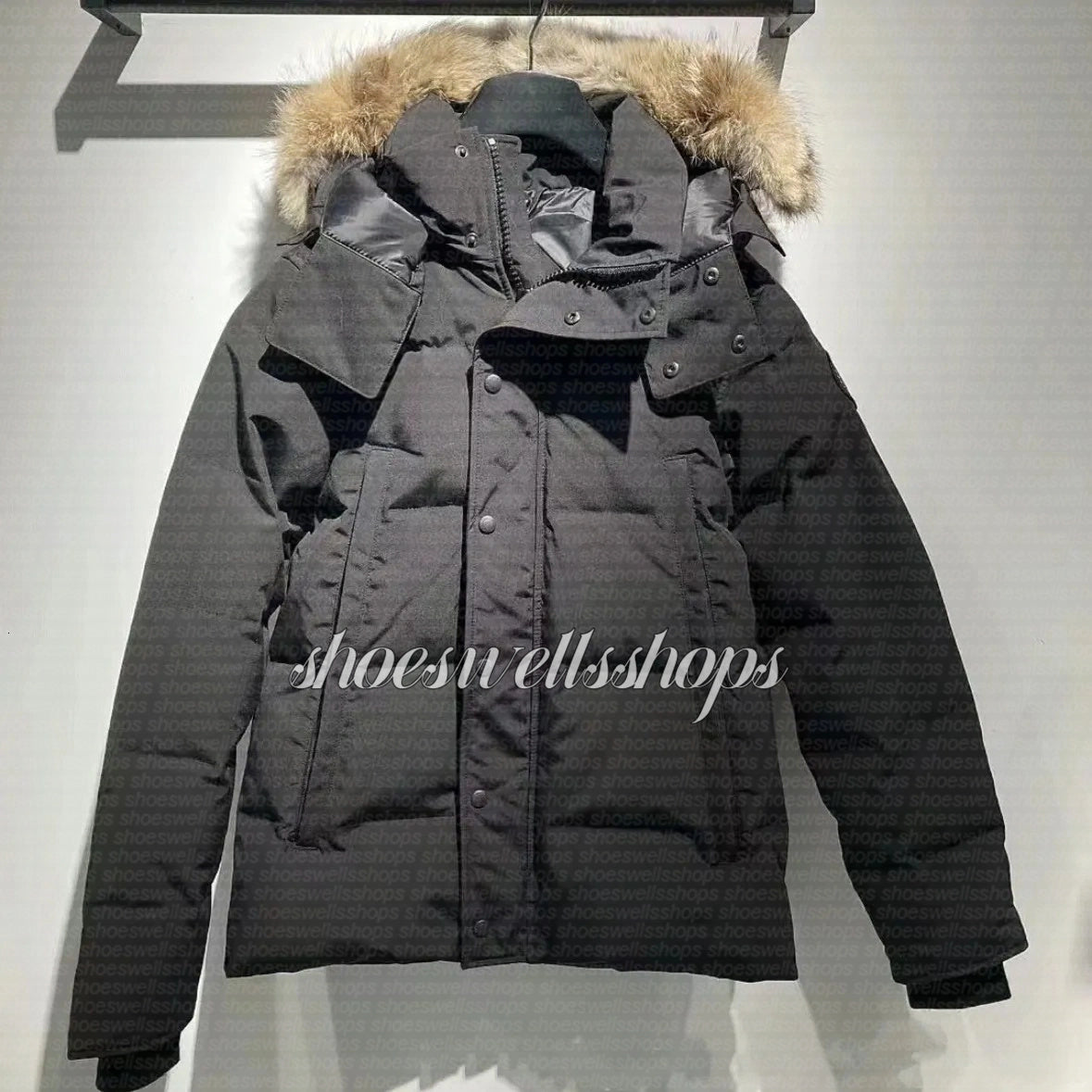 Designer High Quality Canada Men Down Jacket Coat Real Big Wolf Fur Women Wyndham Overcoat Clothing Fashion Goosecoat Winter Jacket Outerwear Parka