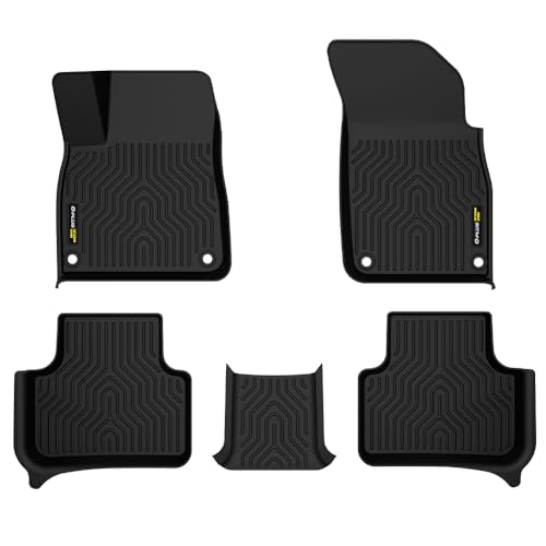 G-PLUS TPE Floor Mats Cargo Liners, Compatible with Audi Q7 2017-2025, Fit Audi Q8 2019-2025, All Weather Full Cover Protection 1st & 2nd Row, Floor L