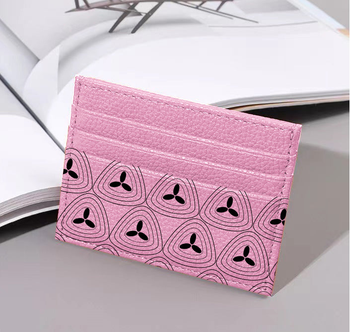 Card Holders Women MEN bag Clutch Real custom Name design BOX leather wallet slot handmade Customized personalized customizing A42