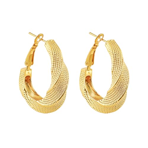 Gold Earrings,Gold Hoop Earrings For women, 14K Gold Plated Dangle Earrings, Gold Earrings For Women Hoops, Silver Hoop Earrings For Women gold3