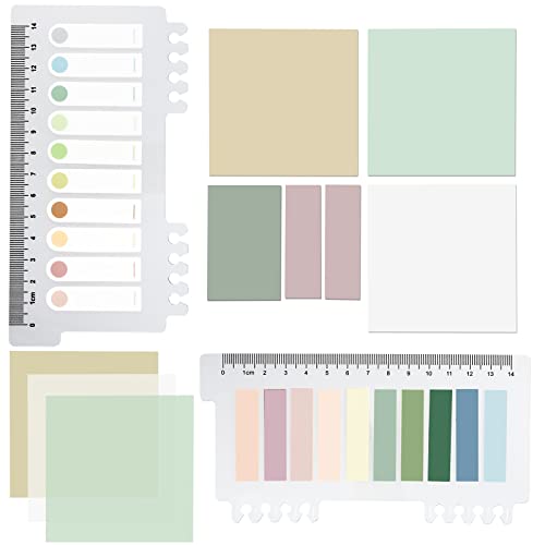 ONEDONE Transparent Sticky Notes -700 Sheets Clear Sticky Notes Tabs for Annotating Books, Translucent Book Annotation Kit w-Index Tabs Book Markers O