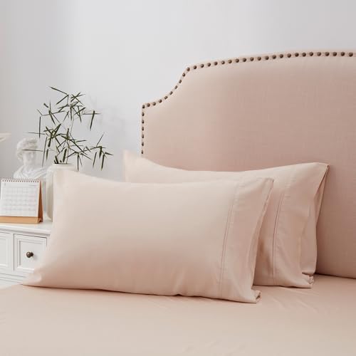 ACCURATEX Cooling Pillow Cases Set of 2,Rayon Derived from Bamboo,Soft Breathable Pillow Case with Envelop Closure,Silky Pillowcase for Hair and Skin,