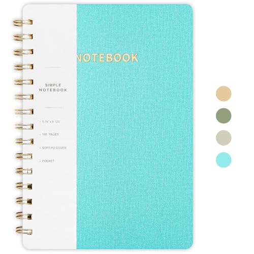 Lined Spiral Notebook College Ruled A5 Journal Book for Note Taking, 160 Pages Writing Journal for Office and Home School Supplies 5.75x8.125 inch - M