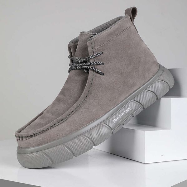 High Top Boots: Fashion Motorcycle Ankle Boots for Men, Stylish Military Boot Style,Lace-Up Men&#039;s Shoes, Botas Hombre dhshoesw