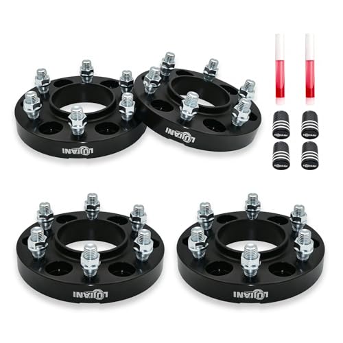 4 Pack 6x135mm Wheel Spacers for 2005-2014 Expedition Navigator Mark LT, 1" Thick Forged Hubcentric Tire Spacer, M14x2.0 Thread Studs & 87.1mm Centric