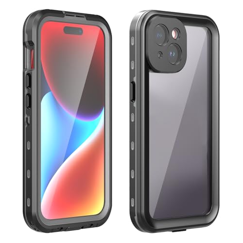for iPhone 14 Waterproof Case, Military-Grade Full Body Defense: IP68 Underwater Protection, Built-in Screen Protector & Camera Lens Cover, 10FT Water