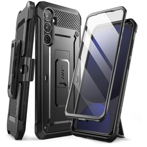 SUPCASE for Samsung Galaxy S24 FE Case with Stand & Belt-Clip, [Unicorn Beetle Pro] [Built-in Screen Protector] [Military-Grade Protection] Heavy Duty