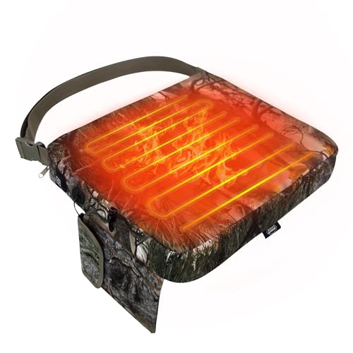 MDSTOP Heated Hunting Seat Cushion, Waterproof Seat Pads for Tree Stand & Ladder Stand, for Hunting, Ice Fishing,Hiking, Camping(Battery not Included)