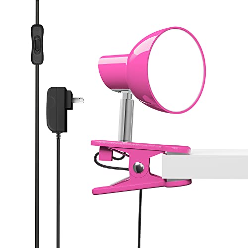 LED Clip on lamp,5W Super Bright Reading Light, 330° Rotation Small Lamp with Clamp on Desk-Table-Bed Headboard-Cupboard Home Lighting, Modern and Sa