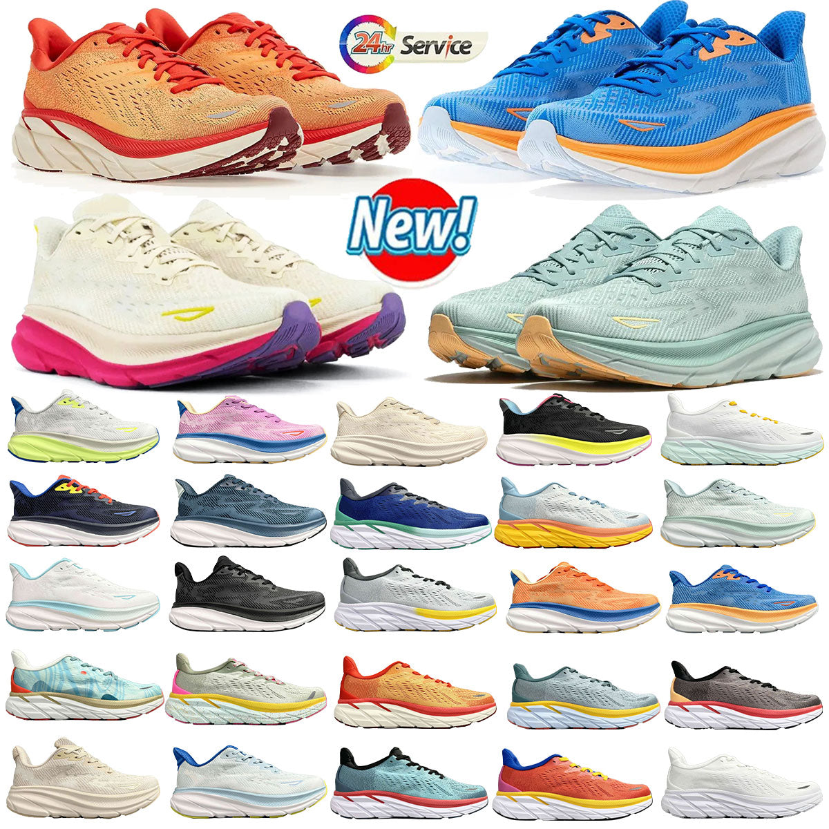 Bondi 9 Designer Hokasneakers men Casual Shoes Bondi 8 Clifton 9 Sports Harbor Mist Black wheat yellow Carbon X 2 Free People Designer Athletic Clif