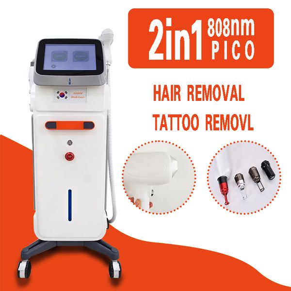 Professional 808nm Diode Laser Hair Removable Skin Care Shrink Pores Wrinkle Removal High Power Beauty Machine pico ND yag tattoo remove dev