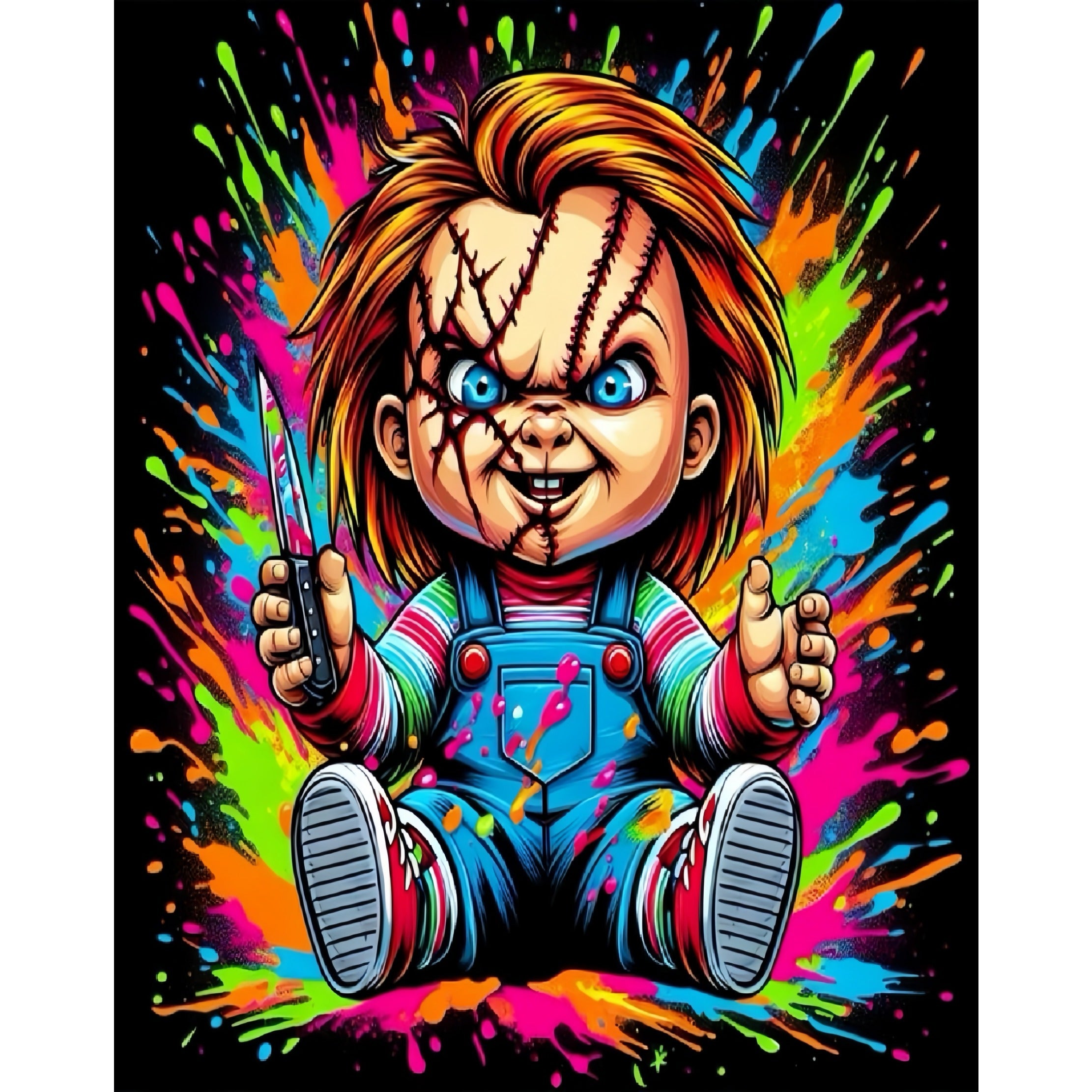 TEMU 5d Diy Diamond Painting Kit - Horror Character Drill Embroidery Art Gift For Home Wall Decoration, 30x40cm