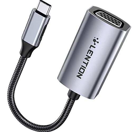 LENTION USB C to VGA Adapter,Type C to VGA Monitor Converter Compatible 2023-2016 MacBook Pro 13-15-16,New iPad-Surface-Mac Air,Surface,iPad,Chromeboo
