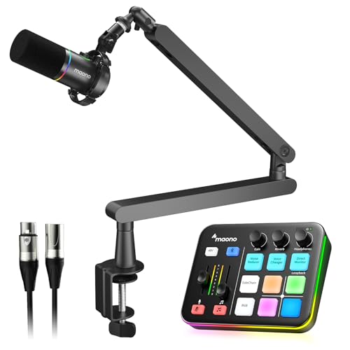 MAONO Gaming Streaming Equipment Bundle(PD200+G1 NEO+BA92+XLR-180)
