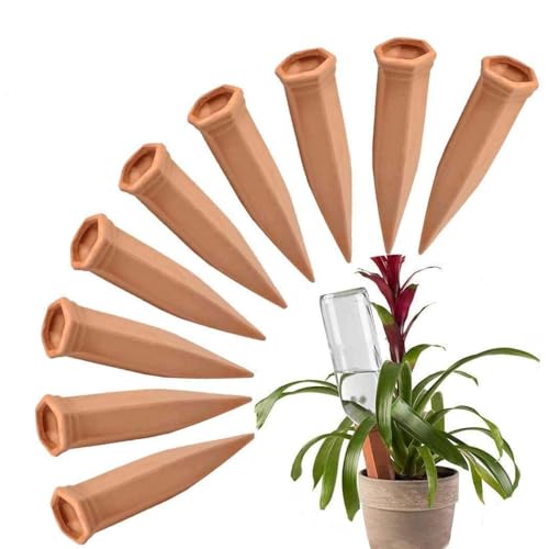 10 Pieces of Plant Watering Piles, Plant Watering Devices,Plant Water Seepage Devices, Clay self Watering Nails, Used for Automatic Watering Systems f