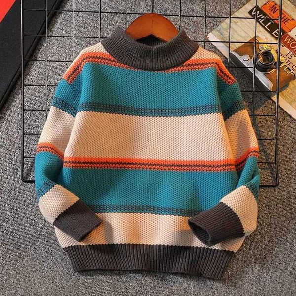 Cardigan Childrens Clothing Garotos de malha de malha 2024 Primavera outono 12 Tendências de inverno Baby meninos Sweaters 2 7 8 9 11 10 14y
