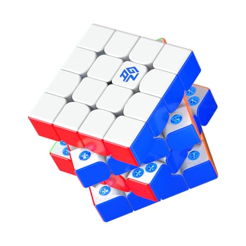 GAN 460 M V2, 4x4 Speed Cube Magnetic Speedcube Dual-Layer Structures Puzzle Omni-Magnetic Architecture 160 Magnets Fidget Toy for Kids Adults, UV Ver