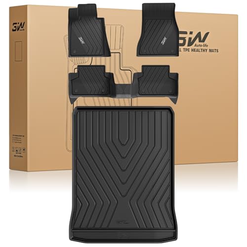 3W Floor Mats & Cargo Liner Fit for BMW 5 Series G30 2017-2023 All Weather TPE Floor Liner Custom Fit for BMW G30 5 Series 520i 530i 535i 540i 540d 55