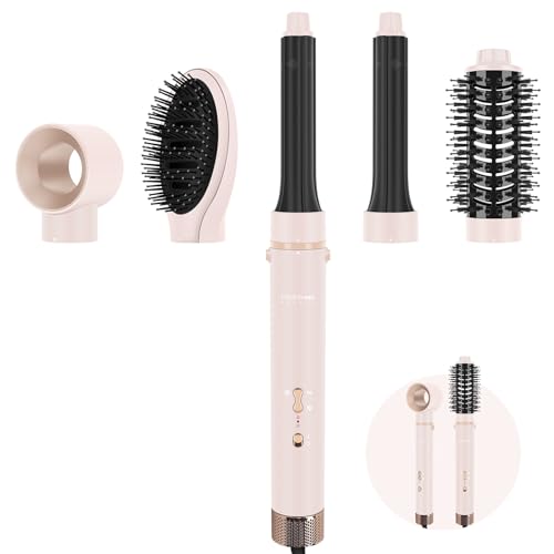 5 in 1 Air Styler, Hair Dryer Brush, Million Ionic Hair Dryer with Hot Air Brush, Auto Hair Curler, Round Brush for Hair Styling, Drying, Volumizing,