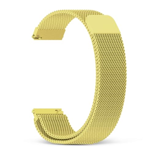 22mm Luxury Gold Magnetic Stainless Steel Smartwatch Band – Quick Release Milanese Loop Replacement Strap for Men Women – Stylish, Adjustable, Ant