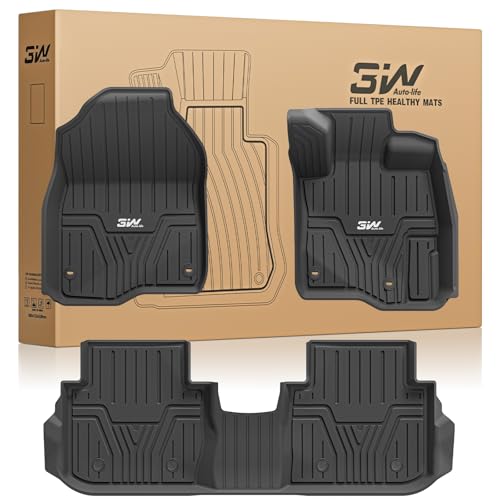 3W Floor Mats Fit for Honda CR-V 2023 2024 2025, Odorless Thoex™ All Weather Dog Friendly 3D Protect Car Mats, Waterproof Anti-Slip Easy to Clean He
