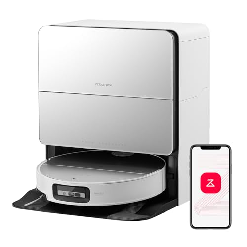 roborock Saros 10 Robot Vacuum Cleaner 22,000 Pa, 3.14-Inch Ultra Slim, Zero-Tangling, AI 3.0 Obstacle Avoidance, Auto Detachable Mop, 80°C Mop Washi