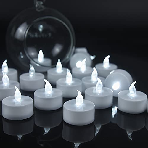 YIWER 12pcs LED Tea Lights, Flameless Tealight Candles Battery Operated Flickering Candle 200 Hours Long Lasting Electric Fake Tea Lights Decor for Ha