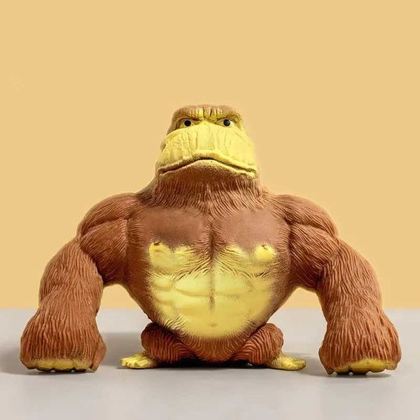 14cm Antistress Orangutan Fidget Toys Squishy Elastic Monkey Funny Decompression Gorilla Stress Relief Games Toy for Adults Kids Y240810
