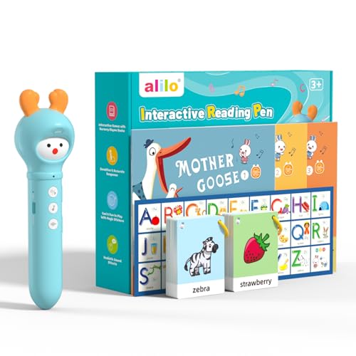 alilo Talking Pen Books Sets for Toddlers 2-6, Kids Learning Electronic Toys, Early Educational Gifts for Boys Girls, with 3 Interactive Audio Sound B