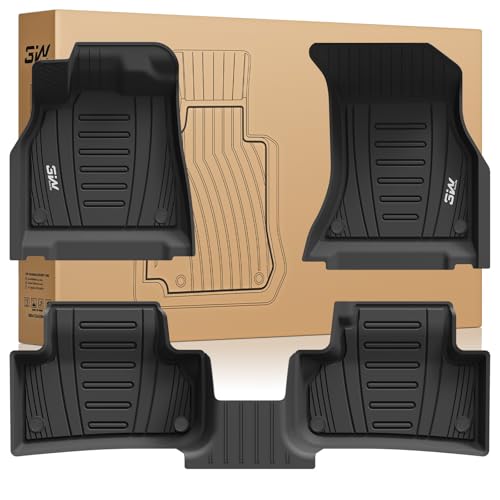 3W Floor Mats Custom Fit for Audi Q5-SQ5 2018-2023 2024 2025 TPE All Weather Floor Liner Fit for Audi Q5 SQ5 1st and 2nd Row Car Liners Accessories 4)