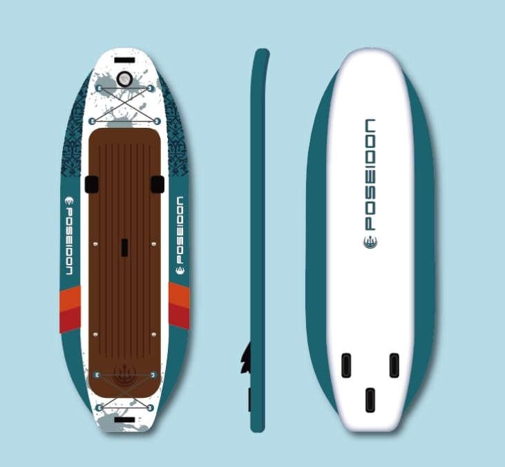 Garvee 10'8''x47'' Fishing Inflatable Paddle Board, Extra Wide SUP Paddleboard Inflatable, Fishing Stand Up Paddle Board, 2 Fish mounts, Kayak seat, W