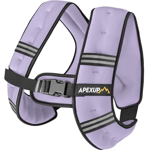 APEXUP Weighted Vest Men Women, Weight Vest for Women Workout Equipment for Strength Training Running 10lbs Pastel Purple
