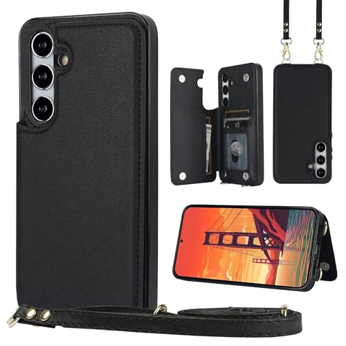 for Samsung Galaxy S24 Plus Wallet Case with Credit Card Holder RFID Blocking, Fold Premium Leather Magnetic Clasp Kickstand Heavy Duty Protective Cov