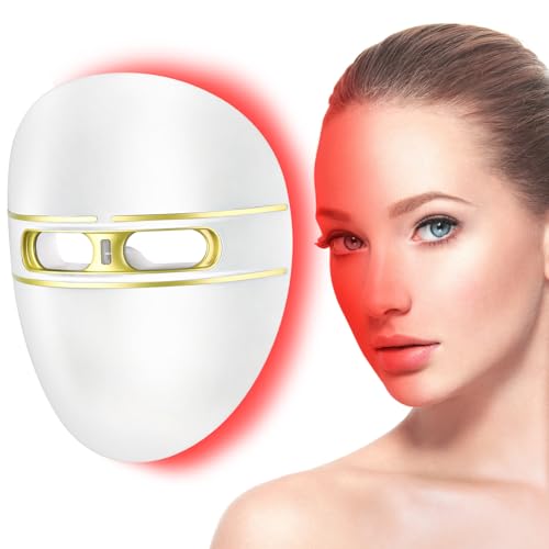 Red Light Therapy for Face, Red & Blue Light Therapy Mask- Skin Rejuvenation, Wrinkle Reduction and Acne Treatment, LED Face Mask for Home Use, Ideal
