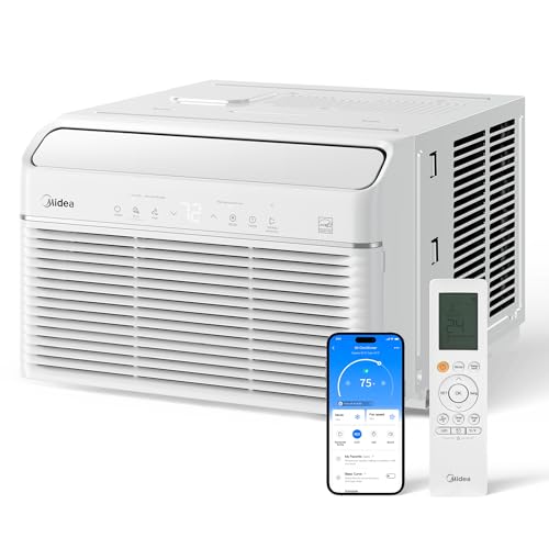 Midea 12,000 BTU Smart Inverter Air Conditioner Window Unit with Heat and Dehumidifier – Cools up to 550 Sq. Ft., Energy Star Rated, Quiet Operation
