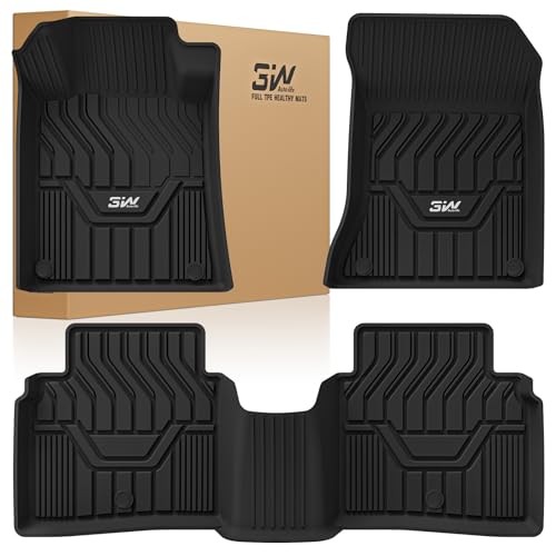 3W Floor Mats Custom Fit for Nissan Altima 2019-2023 2024 2025, TPE All Weather Accessories Custom Fit Floor Liner for Nissan Altima 1st and 2nd Row F