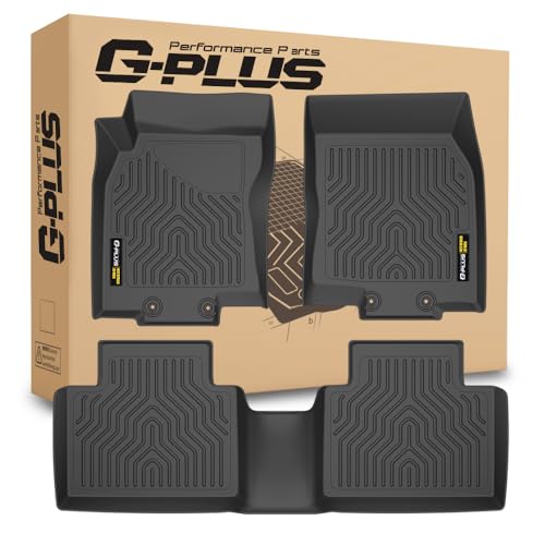 G-PLUS Floor Mats 3Pcs Compatible with Nissan Rogue 2014-2020 (No Rogue Sport or Select Models) All Weather Protection TPE Floor Liners 3 Piece Black,