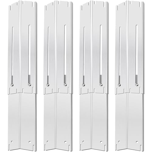 GasSaf Adjustable Grill Heat Plates Extend from 13.5" to 25" L, Longer Than 21" Heat Shield, Universal Replacement Parts for Expert Grill Parts, Charb