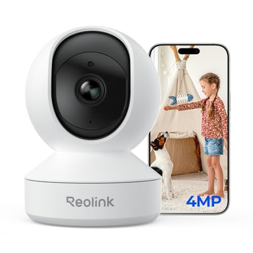 Reolink 2K 4MP WLAN Überwachungskamera Innen, 360°-Ansicht Baby Monitor mit Personen--Tier--Weinen-Erkennung, Auto-Tracking, 2,4 GHz WLAN Kamera Ind