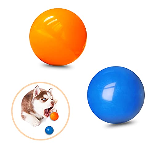 Puppy Chew Toys for Teething, Solid Rubber Bouncy Balls for Small Medium Dogs, 100% Safe & Non-Toxic, Floating Dog Toy Balls for Aggressive Chewers to