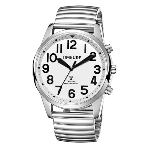 Talking Watch with Jumbo Numbers self-Setting for Blind Men, Seniors,Visually impaired,or Elderly, Father's Gift TIMEURE-2211